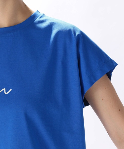 niko and...（ニコアンド）の「ロゴフレンチTシャツ（Tシャツ/カットソー・レディース・ホワイト/モカ/オフホワイト/ブルー・LARGE/MEDIUM）」の11枚目の写真