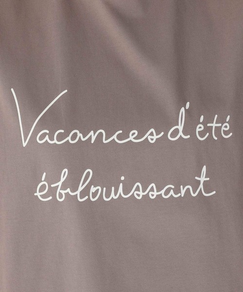 niko and...（ニコアンド）の「ロゴフレンチTシャツ（Tシャツ/カットソー・レディース・ホワイト/モカ/オフホワイト/ブルー・LARGE/MEDIUM）」の6枚目の写真