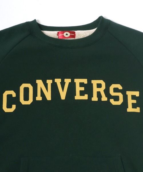 CONVERSE(コンバース)の「CONVERSE(コンバース) ワンポイントロゴ チュニック丈スウェットトップス(裏地ボアフリース)/長袖 無地 プルオーバートレーナー/レディース(スウェット・レディース・アッシュグレー/ブラック/パープル/ブラウン/グレー/ピンク/グリーン/スミクロ・M/L)」の10枚目の写真