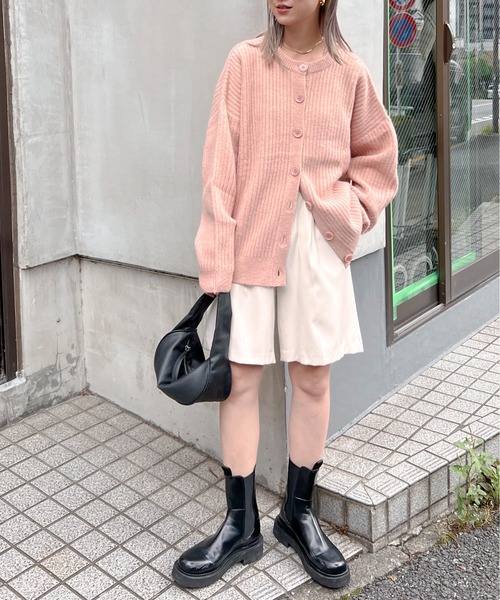 feepur（フェピュール）の「【ハンドウォッシャブル】2wayリブニットカーディガン（カーディガン/ボレロ・レディース・ブラック/ピンク/グリーン/グレー/オフホワイト/ブルー/ワインレッド/グリーン系その他・MEDIUM）」の10枚目の写真