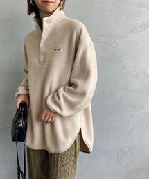 [Americana×JEANS FACTORY/アメリカーナ×ジーンズファクトリー] 別注 ハーフスナップ フリースプルオーバー