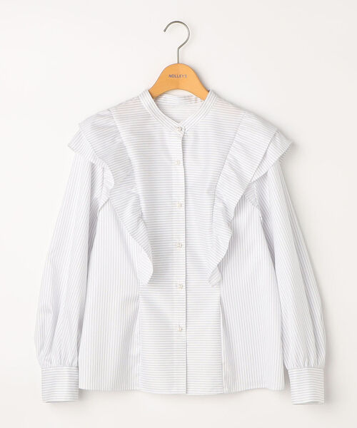 新品 ノーリーズ NOLLEY'S ストライプイプパール釦ブラウス フリル ストライプパール釦ブラウス | ノーリーズ(NOLLEY'S) | マルイ