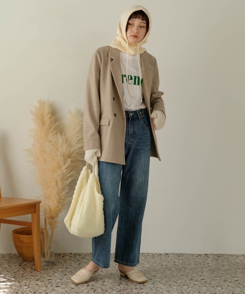 Bab（バブ）の「バラクラバニットフードウォーマー（ニットキャップ/ビーニー・レディース・ベージュ/ブラウン/アイボリー・ONESIZE）」の15枚目の写真