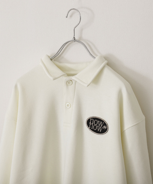 ZIP FIVE(ジップファイブ)の「【ZIP FIVE】襟付きワッペンデザインビックポロスウェット(スウェット・レディース・ブラック/ブルー/アイボリー/杢グレー・FREE)」の8枚目の写真