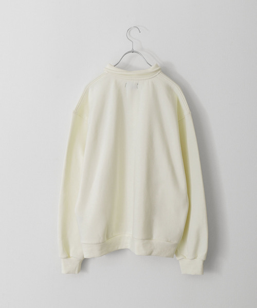 ZIP FIVE(ジップファイブ)の「【ZIP FIVE】襟付きワッペンデザインビックポロスウェット(スウェット・レディース・ブラック/ブルー/アイボリー/杢グレー・FREE)」の12枚目の写真