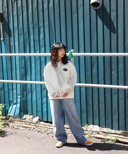 ZIP FIVE(ジップファイブ)の「【ZIP FIVE】襟付きワッペンデザインビックポロスウェット(スウェット・レディース・ブラック/ブルー/アイボリー/杢グレー・FREE)」の15枚目の写真