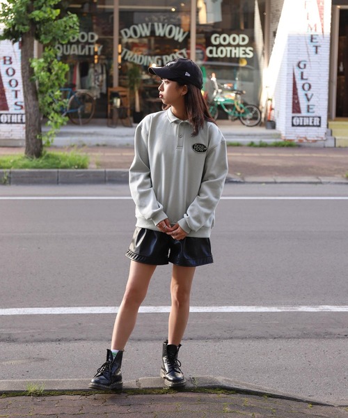ZIP FIVE(ジップファイブ)の「【ZIP FIVE】襟付きワッペンデザインビックポロスウェット(スウェット・レディース・ブラック/ブルー/アイボリー/杢グレー・FREE)」の21枚目の写真
