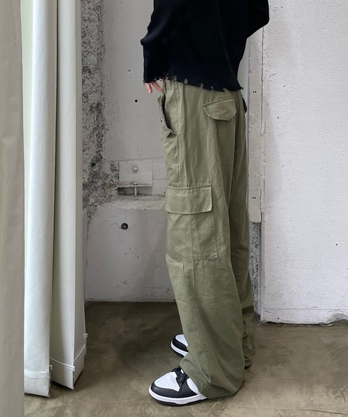 Mela(メラ)の「BIG POCKET CARGO PT(カーゴパンツ・レディース・ベージュ/ブラック/カーキ・S/M/L)」の6枚目の写真