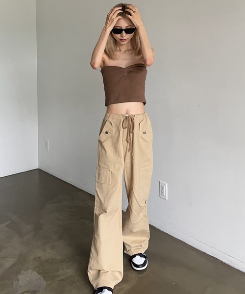 Mela(メラ)の「BIG POCKET CARGO PT(カーゴパンツ・レディース・ベージュ/ブラック/カーキ・S/M/L)」の12枚目の写真