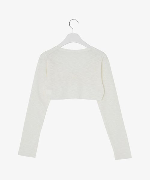 SONA（ソナ）の「SONYUNARA ツイストシースルークロップニット（ニット/セーター・レディース・スカイブルー/ブラック/イエロー/アイボリー・FREE）」の9枚目の写真