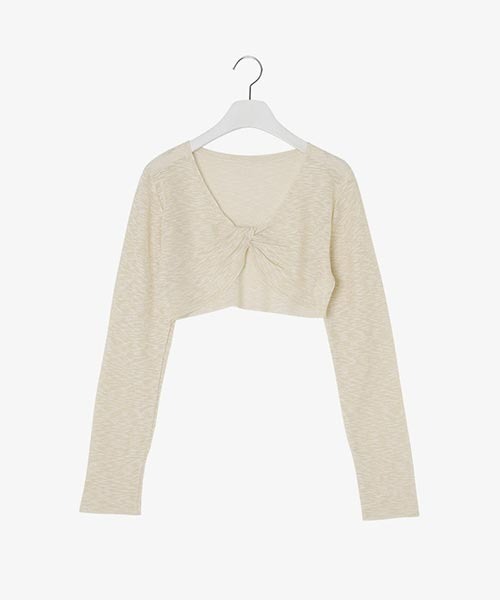 SONA（ソナ）の「SONYUNARA ツイストシースルークロップニット（ニット/セーター・レディース・スカイブルー/ブラック/イエロー/アイボリー・FREE）」の20枚目の写真