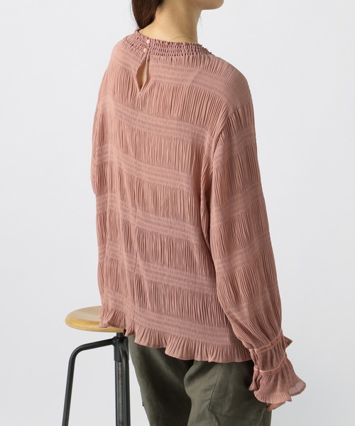 aity(アイティ)の「シフォンジョーゼット プリーツブラウス(シャツ/ブラウス・レディース・ブルー/ブラック/ライトベージュ/ピンク・M)」の14枚目の写真
