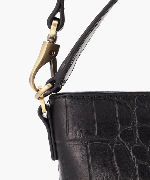 O MY BAG（オー マイ　バッグ）の「BOBBI BUCKET BAG MIDI/ボビー バケットバッグ ミディ ブラッククロコ(UNISEX)（ショルダーバッグ・レディース・ブラック/ブラウン/ブラック系その他・FREE）」の9枚目の写真