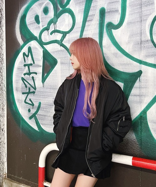 Figments（フィグメンツ）の「オーバーボンバージャケット（MA-1・レディース・ブラック/グレー/カーキ・LARGE/X-LARGE）」の17枚目の写真