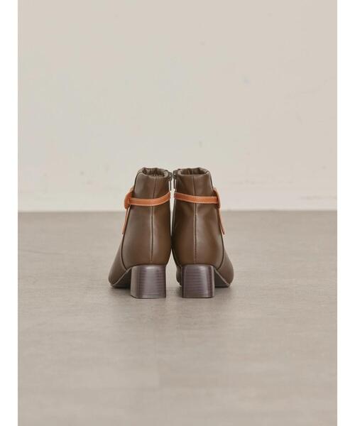 AMERICAN HOLIC（アメリカンホリック）の「【WEB限定】結びリボンチャンキーヒールブーツ（ブーツ・レディース・ブラック/カーキ・L/S/M）」の7枚目の写真