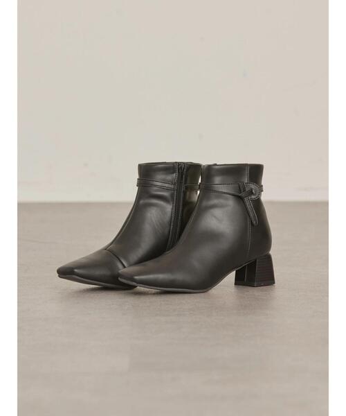 AMERICAN HOLIC（アメリカンホリック）の「【WEB限定】結びリボンチャンキーヒールブーツ（ブーツ・レディース・ブラック/カーキ・L/S/M）」の9枚目の写真