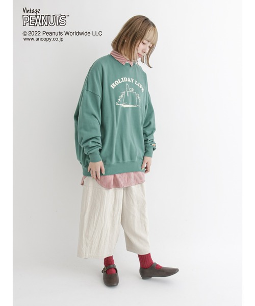 Samansa Mos2(サマンサ モスモス)の「【KELTY】PEANUTSクルーネックスウェット(テント)(スウェット・レディース・チャコール/ミント・フリ-)」の12枚目の写真