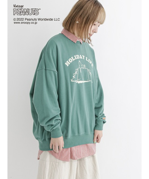 Samansa Mos2(サマンサ モスモス)の「【KELTY】PEANUTSクルーネックスウェット(テント)(スウェット・レディース・チャコール/ミント・フリ-)」の15枚目の写真