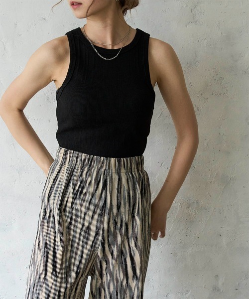 Flugge(フラッジー)の「american sleeve tanktop/アメリカンスリーブタンクトップ(タンクトップ・レディース・ホワイト/ブラック/グレイッシュブルー・FREE)」の3枚目の写真