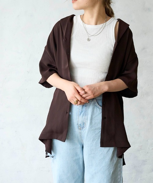 Flugge(フラッジー)の「american sleeve tanktop/アメリカンスリーブタンクトップ(タンクトップ・レディース・ホワイト/ブラック/グレイッシュブルー・FREE)」の11枚目の写真