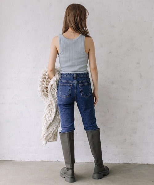 Flugge(フラッジー)の「american sleeve tanktop/アメリカンスリーブタンクトップ(タンクトップ・レディース・ホワイト/ブラック/グレイッシュブルー・FREE)」の17枚目の写真