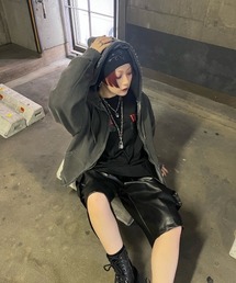 XU（エックスユー）の「【Never mind the XU】damage zip up hoodie / 【ネバーマインド ザ エックスユー】ダメージ長袖ジップアップパーカー  <着用動画あり>（パーカー）」