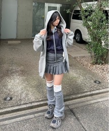 XU（エックスユー）の「【Never mind the XU】damage zip up hoodie / 【ネバーマインド ザ エックスユー】ダメージ長袖ジップアップパーカー  <着用動画あり>（パーカー）」