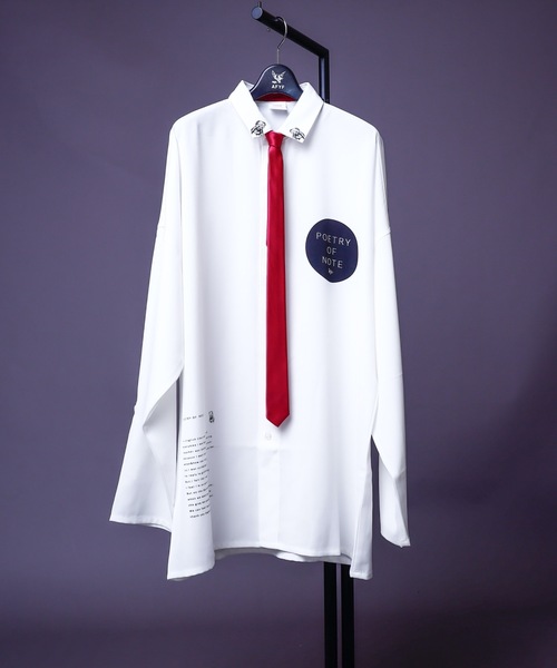 AFYF（エーエフワイエフ）の「DARK BEAR ICON SHIRT with TIE/ダークベア イコンシャツ ネクタイ付き（シャツ/ブラウス・メンズ・ホワイト系その他/ホワイト系その他3/ブラック系その他4/ホワイト系その他5/ブラック系その他2/ホワイト系その他2/ホワイト系その他4/ブラック系その他/ブラック系その他3/ブラック系その他5/ブラック系その他6/ホワイト系その他6/ホワイト系その他7/ホワイト系/ブラック系その他7/ブラック系/ホワイト系1・FREE）」の2枚目の写真