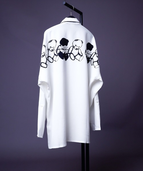AFYF（エーエフワイエフ）の「DARK BEAR ICON SHIRT with TIE/ダークベア イコンシャツ ネクタイ付き（シャツ/ブラウス・メンズ・ホワイト系その他/ホワイト系その他3/ブラック系その他4/ホワイト系その他5/ブラック系その他2/ホワイト系その他2/ホワイト系その他4/ブラック系その他/ブラック系その他3/ブラック系その他5/ブラック系その他6/ホワイト系その他6/ホワイト系その他7/ホワイト系/ブラック系その他7/ブラック系/ホワイト系1・FREE）」の3枚目の写真