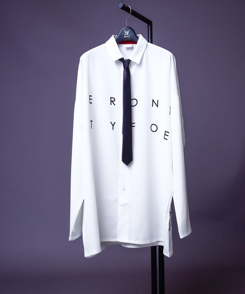 AFYF（エーエフワイエフ）の「DARK BEAR ICON SHIRT with TIE/ダークベア イコンシャツ ネクタイ付き（シャツ/ブラウス・メンズ・ホワイト系その他/ホワイト系その他3/ブラック系その他4/ホワイト系その他5/ブラック系その他2/ホワイト系その他2/ホワイト系その他4/ブラック系その他/ブラック系その他3/ブラック系その他5/ブラック系その他6/ホワイト系その他6/ホワイト系その他7/ホワイト系/ブラック系その他7/ブラック系/ホワイト系1・FREE）」の4枚目の写真