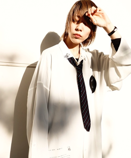 AFYF（エーエフワイエフ）の「DARK BEAR ICON SHIRT with TIE/ダークベア イコンシャツ ネクタイ付き（シャツ/ブラウス・メンズ・ホワイト系その他/ホワイト系その他3/ブラック系その他4/ホワイト系その他5/ブラック系その他2/ホワイト系その他2/ホワイト系その他4/ブラック系その他/ブラック系その他3/ブラック系その他5/ブラック系その他6/ホワイト系その他6/ホワイト系その他7/ホワイト系/ブラック系その他7/ブラック系/ホワイト系1・FREE）」の7枚目の写真