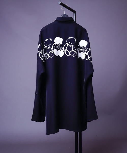 AFYF（エーエフワイエフ）の「DARK BEAR ICON SHIRT with TIE/ダークベア イコンシャツ ネクタイ付き（シャツ/ブラウス・メンズ・ホワイト系その他/ホワイト系その他3/ブラック系その他4/ホワイト系その他5/ブラック系その他2/ホワイト系その他2/ホワイト系その他4/ブラック系その他/ブラック系その他3/ブラック系その他5/ブラック系その他6/ホワイト系その他6/ホワイト系その他7/ホワイト系/ブラック系その他7/ブラック系/ホワイト系1・FREE）」の11枚目の写真