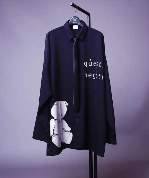 AFYF（エーエフワイエフ）の「DARK BEAR ICON SHIRT with TIE/ダークベア イコンシャツ ネクタイ付き（シャツ/ブラウス・メンズ・ホワイト系その他/ホワイト系その他3/ブラック系その他4/ホワイト系その他5/ブラック系その他2/ホワイト系その他2/ホワイト系その他4/ブラック系その他/ブラック系その他3/ブラック系その他5/ブラック系その他6/ホワイト系その他6/ホワイト系その他7/ホワイト系/ブラック系その他7/ブラック系/ホワイト系1・FREE）」の13枚目の写真