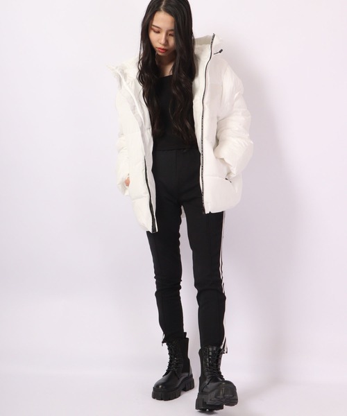 セール】止水テープ ロゴフェイクダウンジャケット（ダウンジャケット