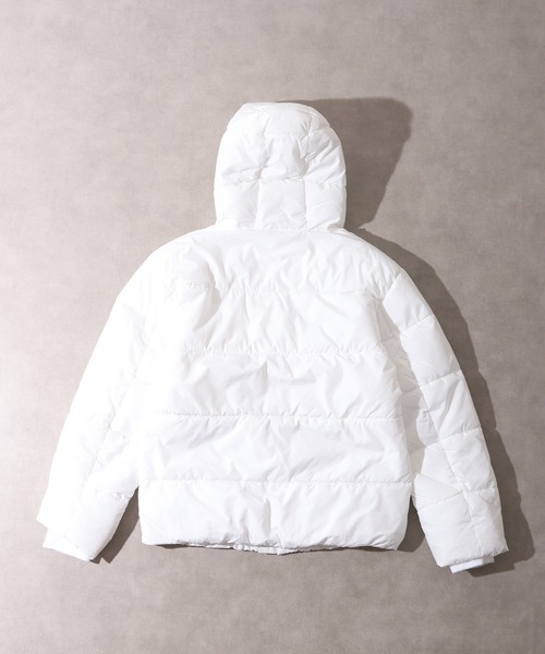 00s ダウン　白　ホワイト　ジャケット　 in the attic Y2K セール】止水テープ ロゴフェイクダウンジャケット（ダウンジャケット