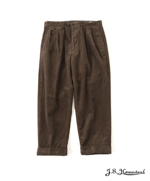 セール】【J.S.Homestead】CORDUROY 2TUCK OFFICER CROPPED