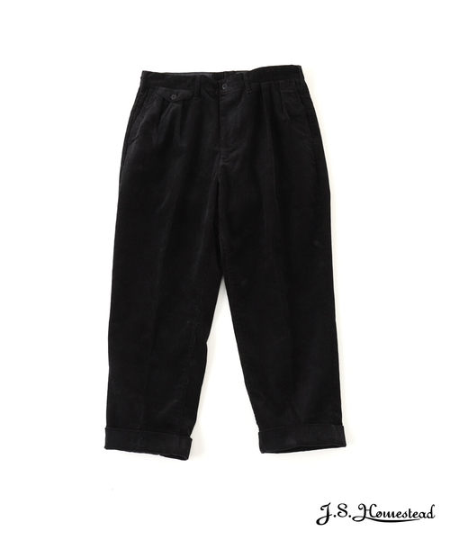 セール】【J.S.Homestead】CORDUROY 2TUCK OFFICER CROPPED