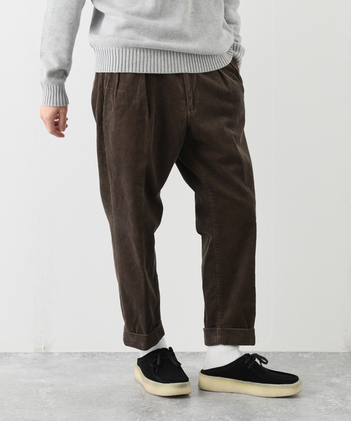 JOURNAL STANDARD J.S HOMESTEAD(ジャーナルスタンダードホームステッド)の「【J.S.Homestead】CORDUROY 2TUCK OFFICER CROPPED(スラックス・メンズ・グレー/キャメル/ベージュ/ブラック・MEDIUM/SMALL/LARGE)」の8枚目の写真