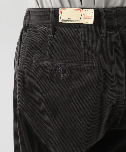 セール】【J.S.Homestead】CORDUROY 2TUCK OFFICER CROPPED