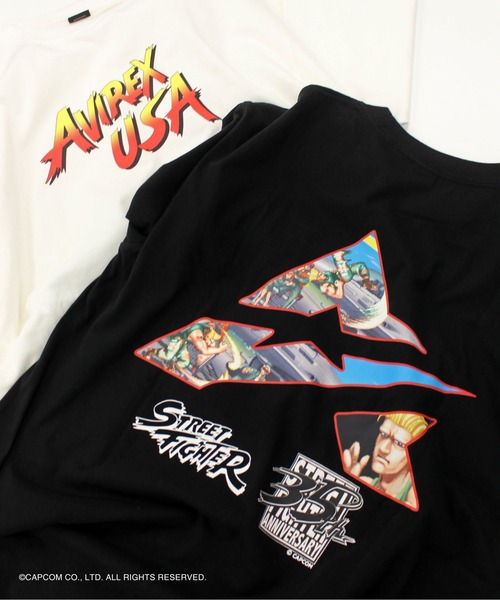 AVIREX（アヴィレックス）の「《STREET FIGHTER×AVIREX》ストリートファイター 35thTシャツ/STREET FIGHTER 35thT-SHIRT（Tシャツ/カットソー・メンズ・ブラック/ホワイト・2XL/L/M/XL）」の5枚目の写真