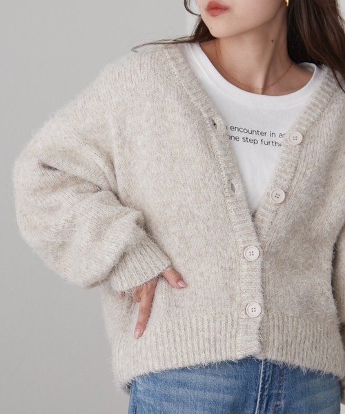 CIAOPANIC TYPY(チャオパニックティピー)の「□メランジフェザーMIX2WAYカーディガン(カーディガン/ボレロ・レディース・オフホワイト/パープル/ブラウン/イエロー・ONE SIZE)」の7枚目の写真