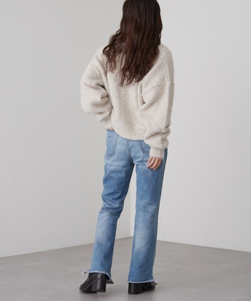 CIAOPANIC TYPY(チャオパニックティピー)の「□メランジフェザーMIX2WAYカーディガン(カーディガン/ボレロ・レディース・オフホワイト/パープル/ブラウン/イエロー・ONE SIZE)」の14枚目の写真