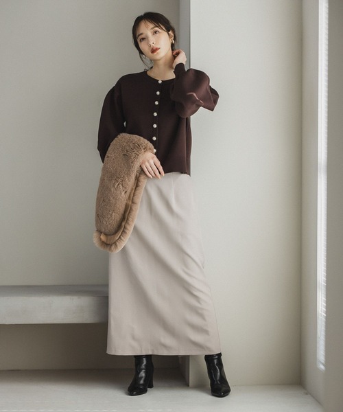 Andemiu（アンデミュウ）の「フェイクファーティペット２175443（ストール/ショール・レディース・ベージュ/ダークブラウン・FREE）」の18枚目の写真