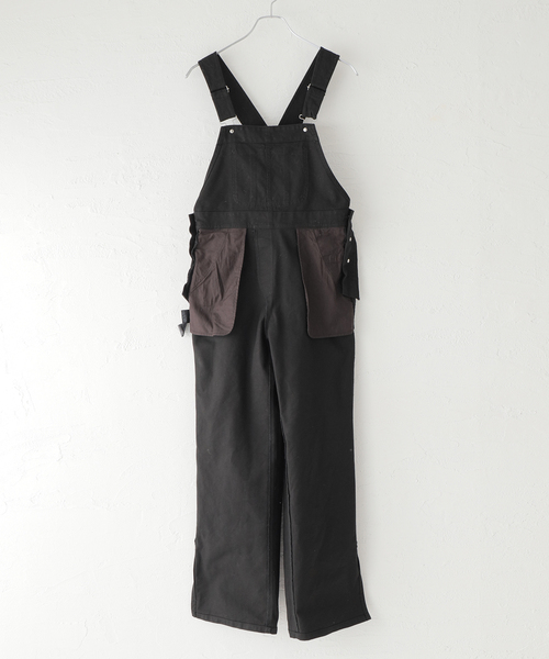 Spick & Span(スピックアンドスパン)の「フレンチワーカーサージサロペット(サロペット/オーバーオール・レディース・ホワイト系その他/ブラック・FREE)」の12枚目の写真