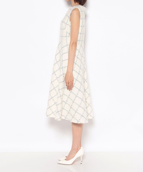 ANAYI（アナイ）の「ラメチェックツイードクルーワンピース