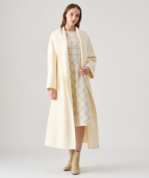 ANAYI（アナイ）の「ラメチェックツイードクルーワンピース