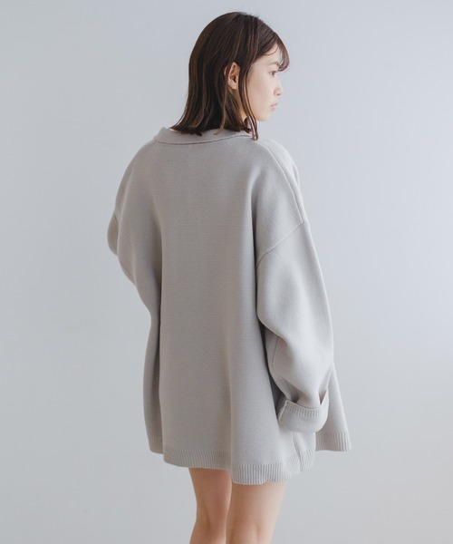 Kastane - kastane ビッグカーディガン Kastane】【WHIMSIC】スキッパーネックジャガードニットプル