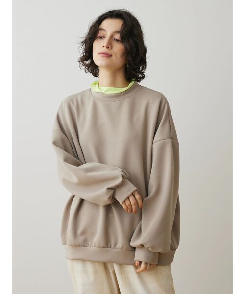 CRAFT STANDARD BOUTIQUE(クラフトスタンダードブティック)の「ダンボールBIGプルオーバー(Tシャツ/カットソー・レディース・チャコールグレー/ブラック/アイボリー/グレイッシュベージュ・FREE)」の5枚目の写真