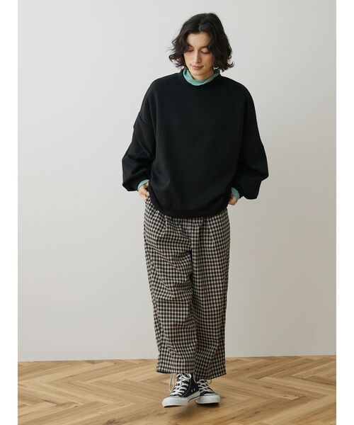 CRAFT STANDARD BOUTIQUE(クラフトスタンダードブティック)の「ダンボールBIGプルオーバー(Tシャツ/カットソー・レディース・チャコールグレー/ブラック/アイボリー/グレイッシュベージュ・FREE)」の20枚目の写真