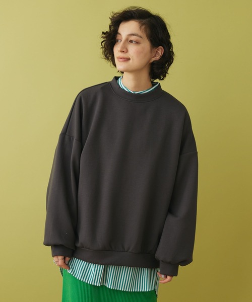 CRAFT STANDARD BOUTIQUE(クラフトスタンダードブティック)の「ダンボールBIGプルオーバー(Tシャツ/カットソー・レディース・チャコールグレー/ブラック/アイボリー/グレイッシュベージュ・FREE)」の3枚目の写真